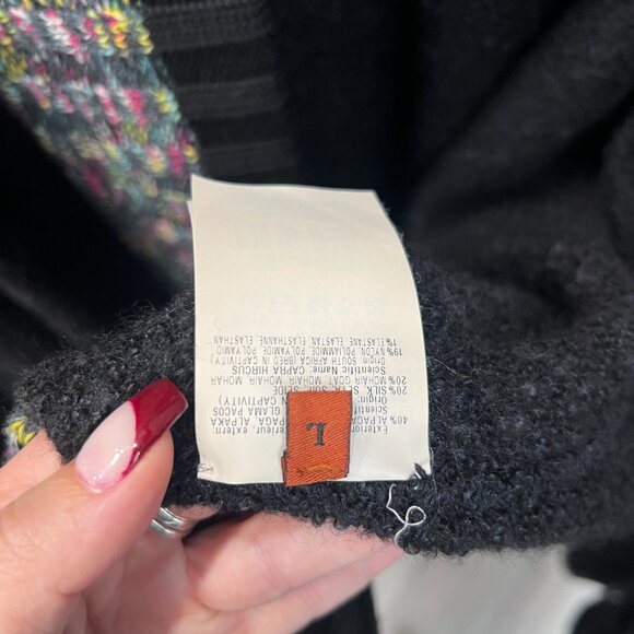 $1500 Missoni Black Multi Alpaca Open Cardigan Sweater size Large - Picture 9 of 10